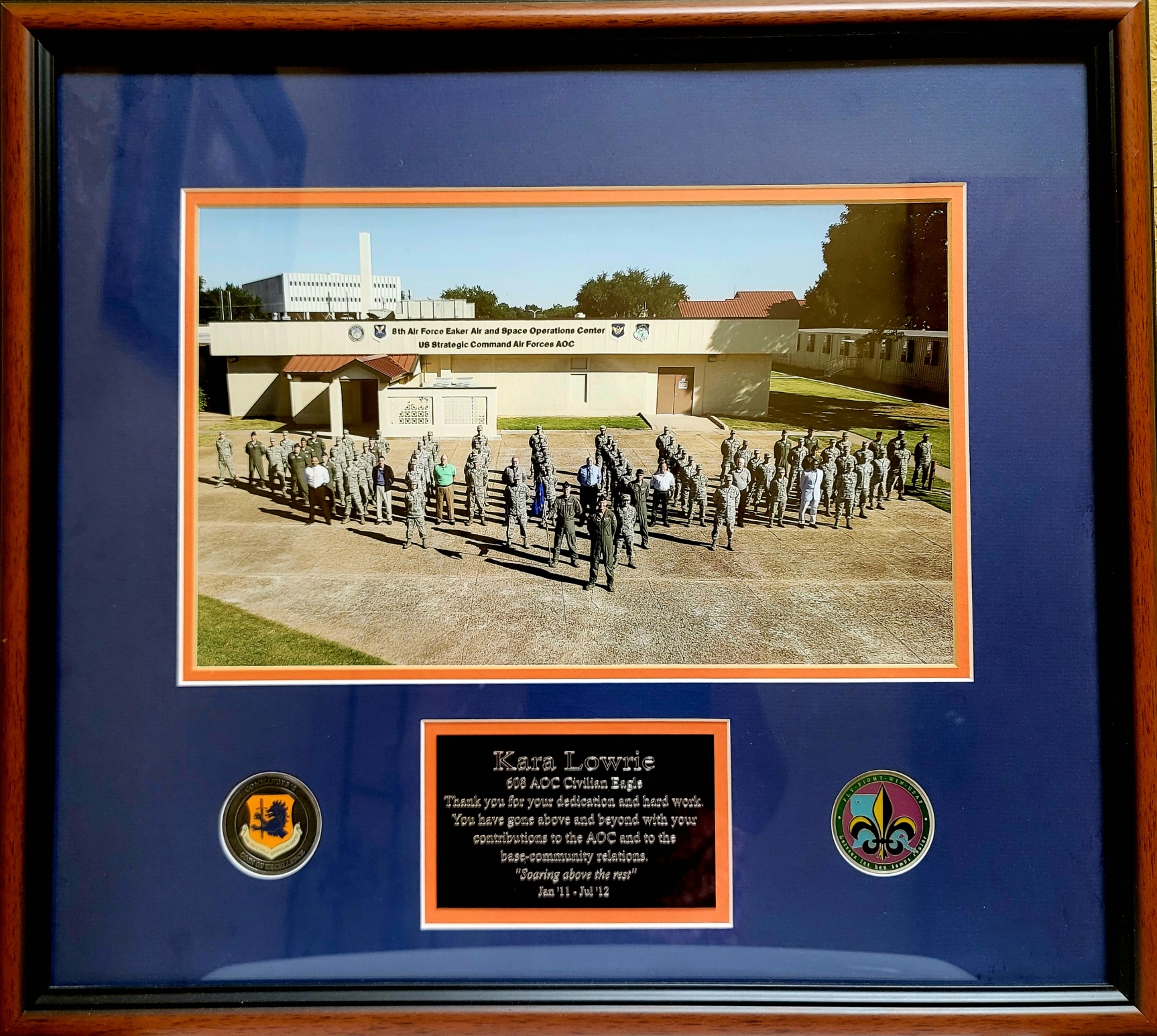 Kara Lowrie at the 608th AOC — first Honorary Commander assignment under Swede