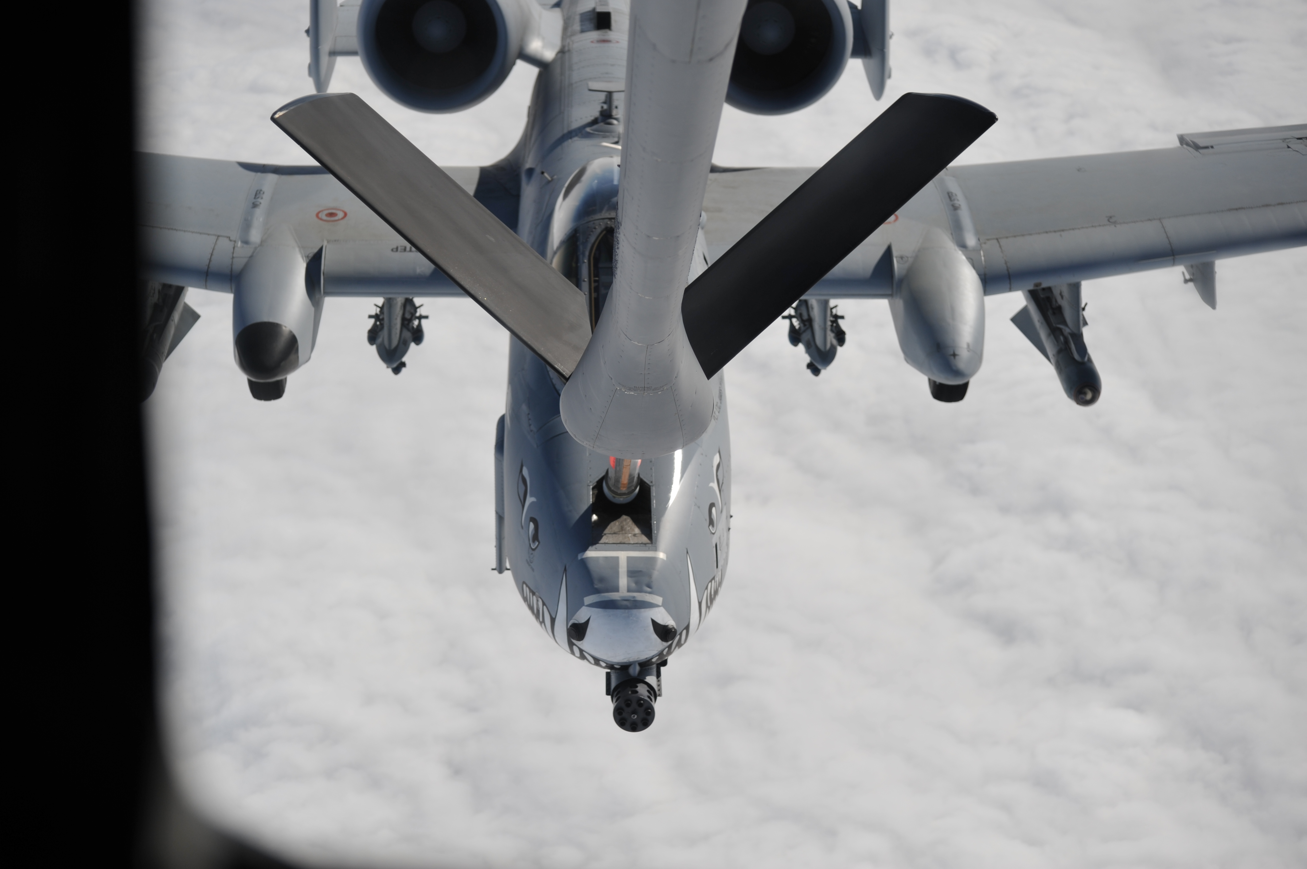 Kara Lowrie on the flight line refueling an A-10 at BAFB